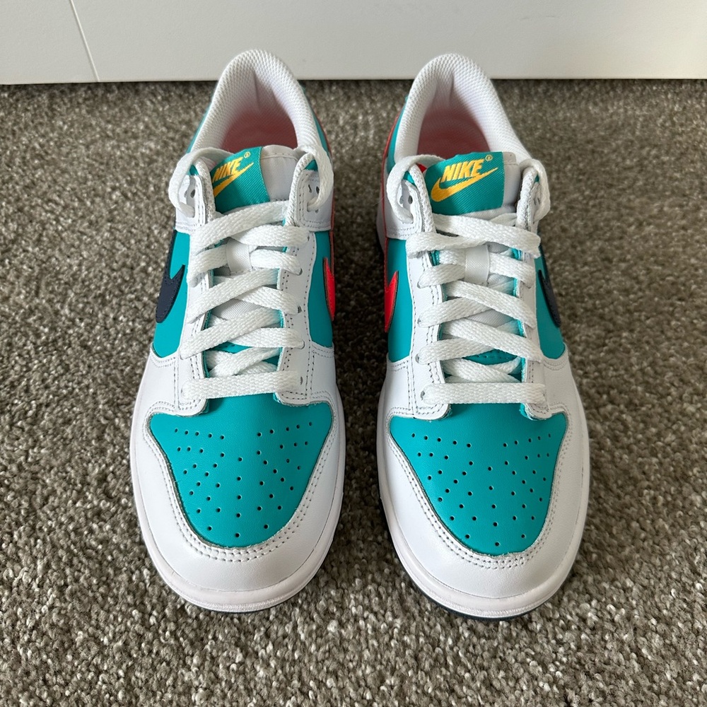 NEW Nike Dunk Low GS “Reverse Miami Dolphins” (HF4794-345) - Size 6Y